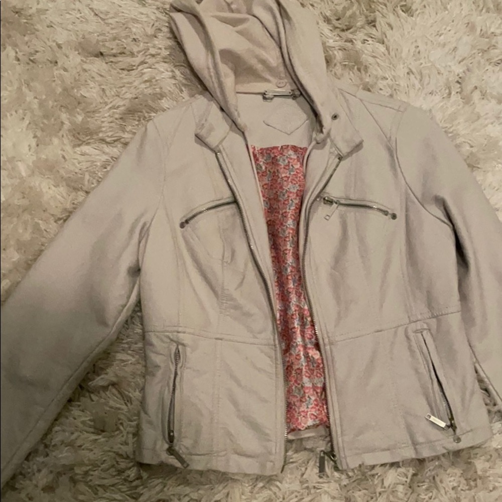 White leather jacket